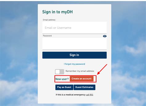 mydh sign in.